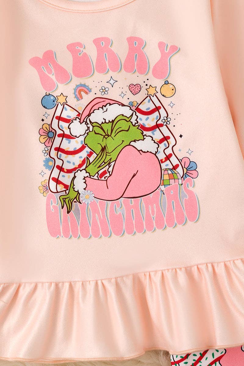 Merry Grinchmas girls 2 piece set. OFG51179 AMY