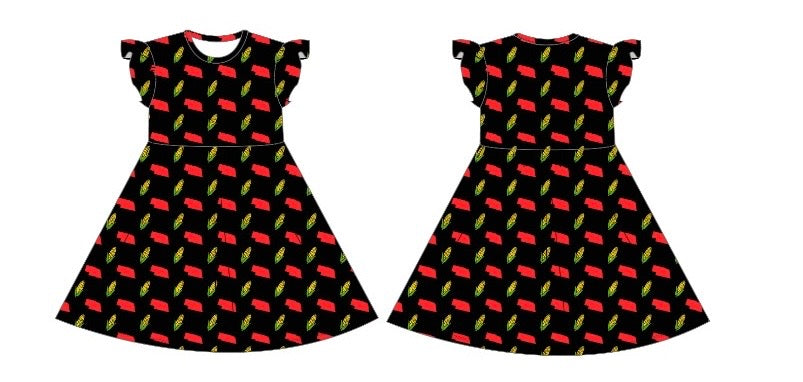 Bamboo ruffle dress - Corn Crazy - WILL SHIP MAY 2026