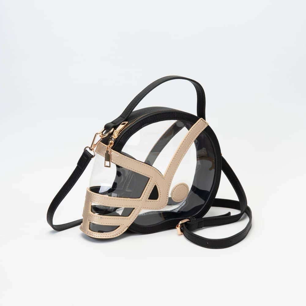 TG10902 Clear Gameday Football Helmet Satchel/Crossbody Bag *BLACK AND RED HELMET WILL SHIP EARLY SEPTEMBER*