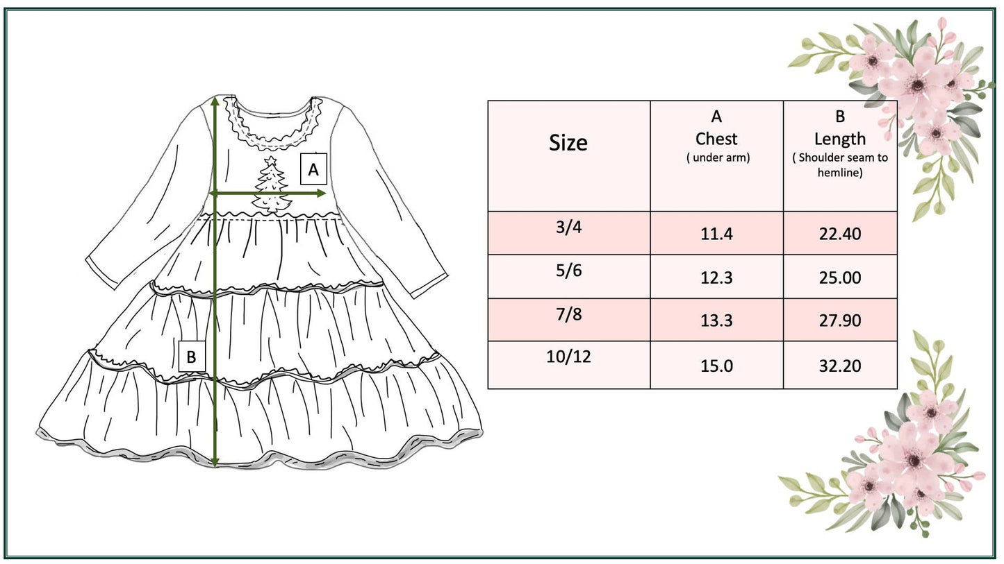 Kids Red & White Dot Pom Pom Christmas Tree Tulle Dress