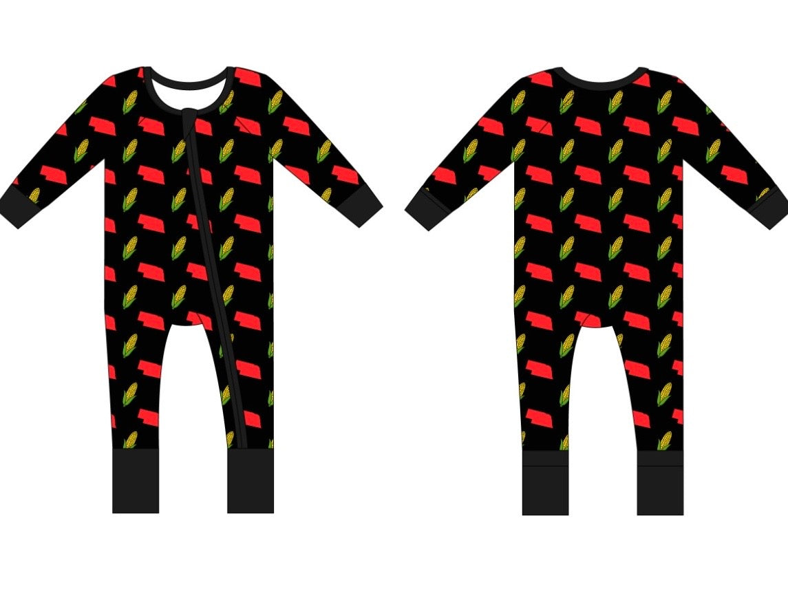 Bamboo Zippy Romper - Corn Crazy