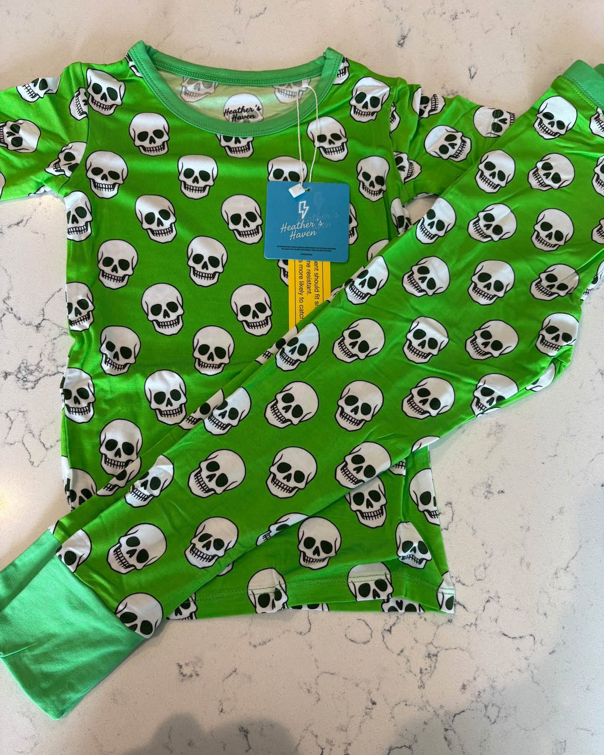 Green ghoul - bamboo pjs - WILL SHIP SEPTEMBER 2026