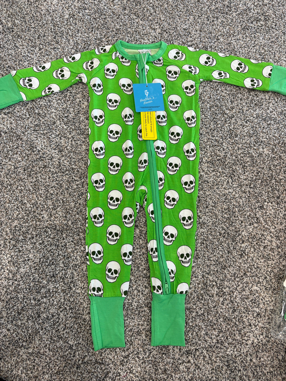Green ghoul bamboo zippy - WILL SHIP SEPTEMBER 2026