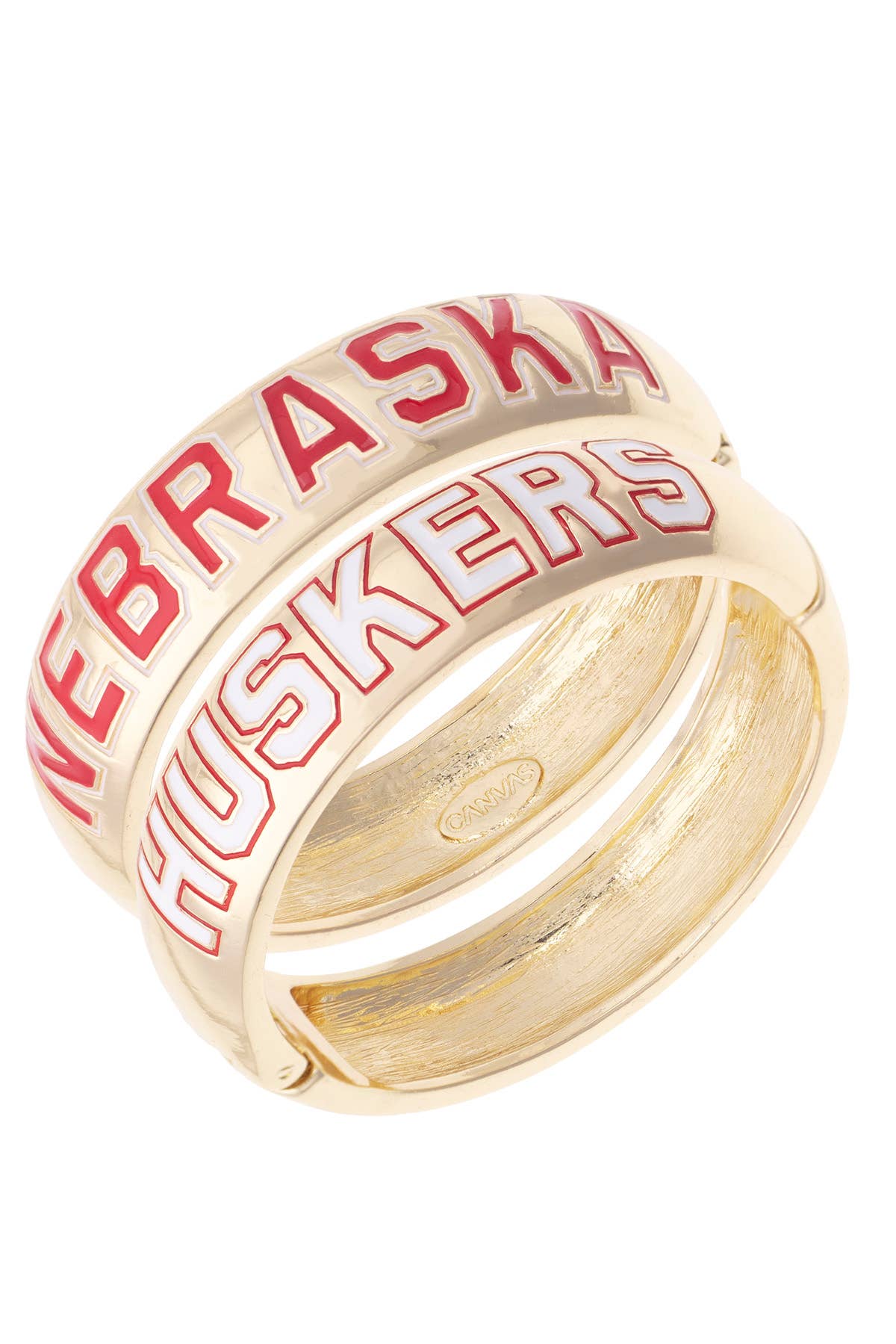 Nebraska Huskers Polished Metal Hinge Bangle *WILL SHIP 1ST WEEK OF JULY*