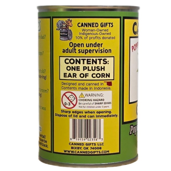 Canned Corn | Stuffed Animal Plush w/Funny Jokes *AVAILABLE APRIL 27TH*