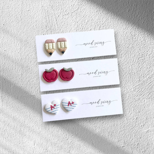 School Days Collection | Polymer Clay Studs