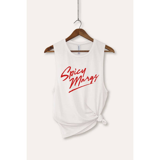 Spicy Margarita Typography Women's Jersey Tank Top