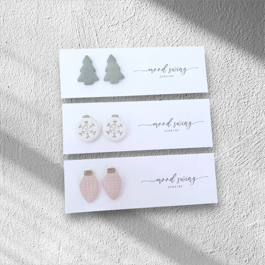 Trim The Tree Collection | Polymer Clay Studs