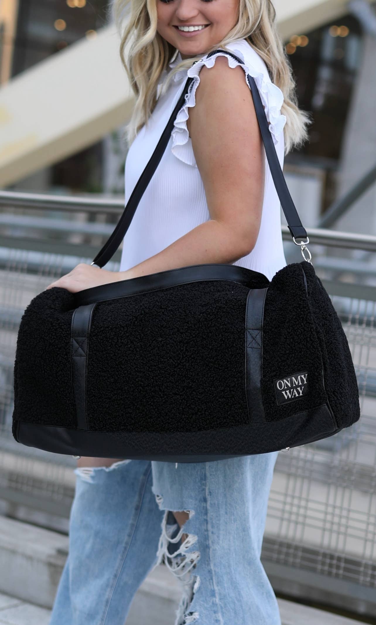 Teddy Sherpa Duffle Bag - Midnight