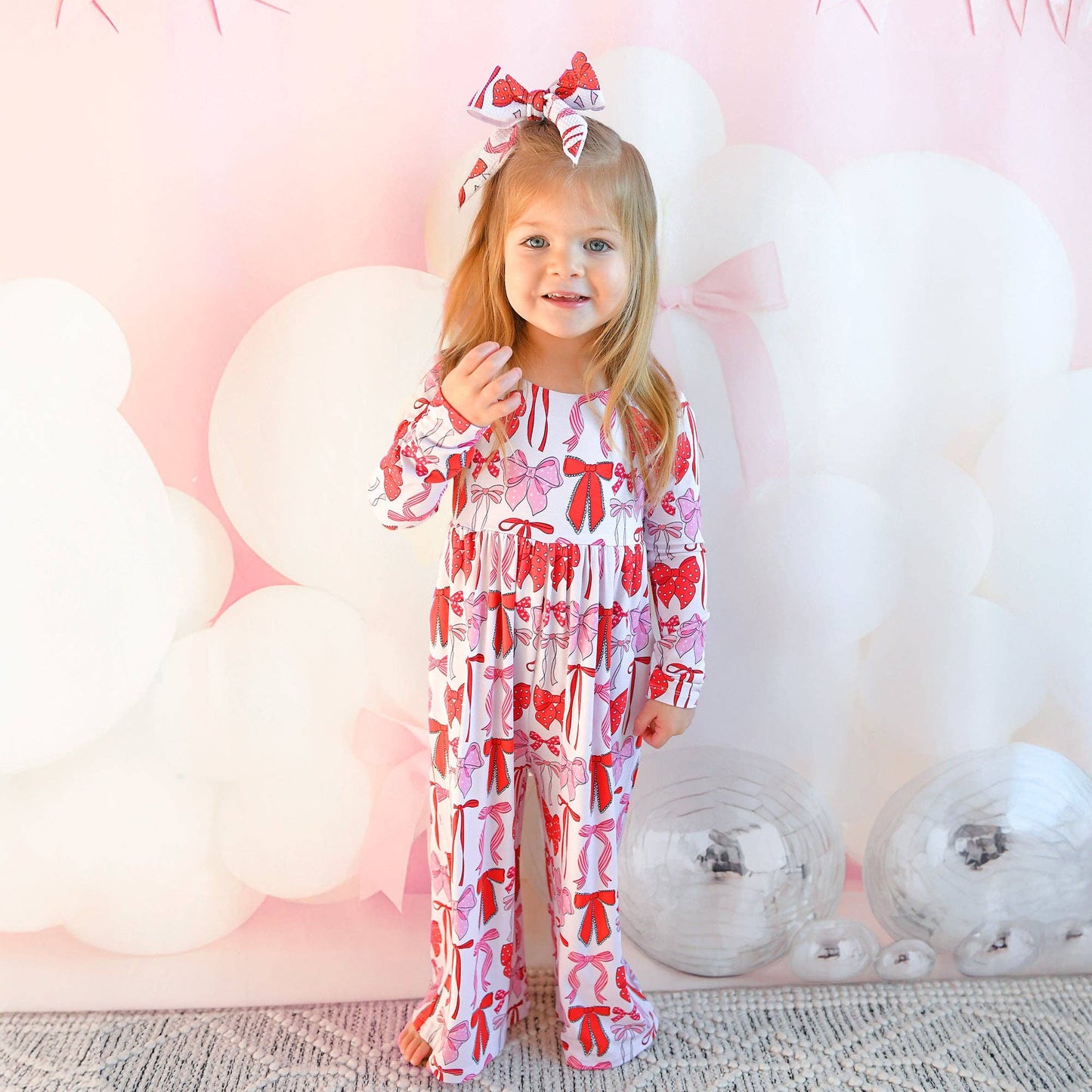 Rosalie WIDE LEG ROMPER Valentines Day Bamboo Kids Clothing