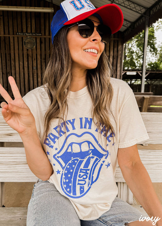 Party in the USA Tee Ivory