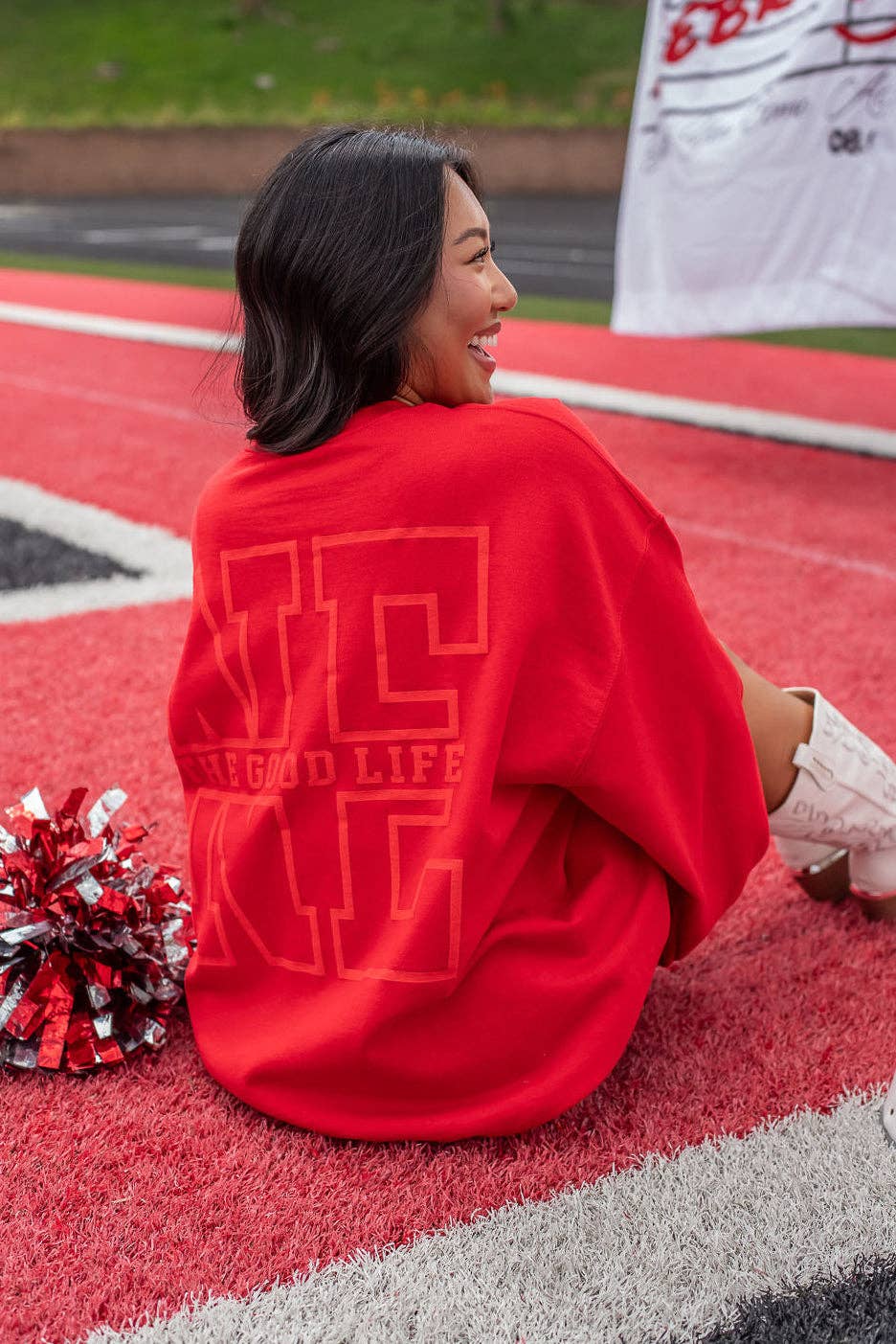 NE Crewneck Sweatshirt - Red