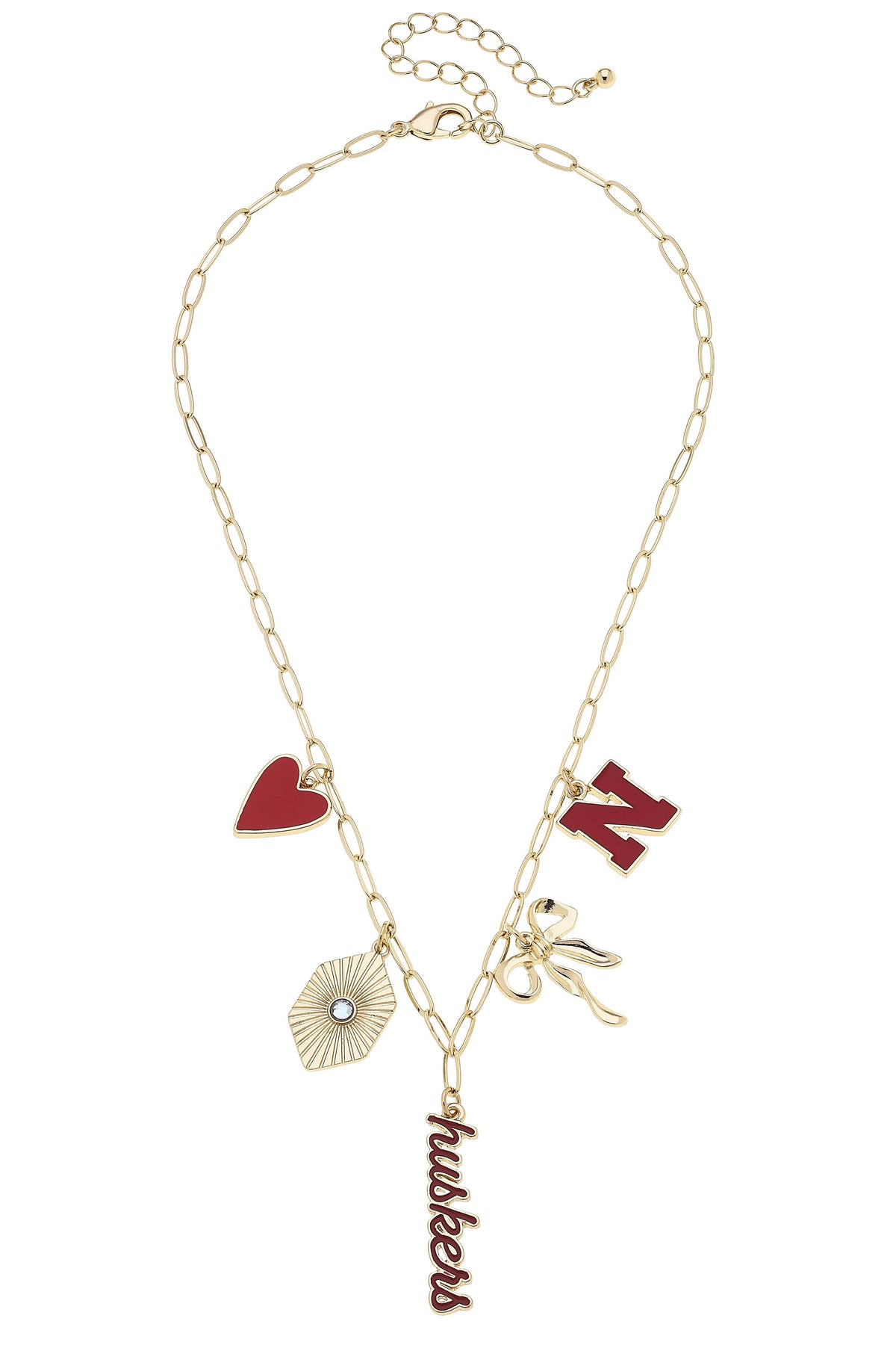 Nebraska Huskers Paper Clip Charm Collector Necklace *WILL SHIP IN ONE WEEK*