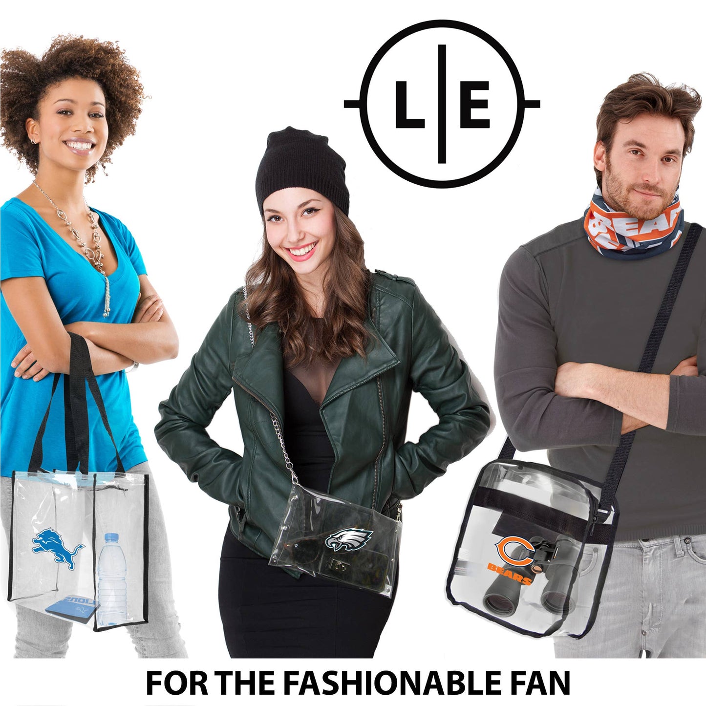 NCAA Nebraska Cornhuskers Clear Fanny Fan Purse *SHIPS AROUND APRIL 10TH*