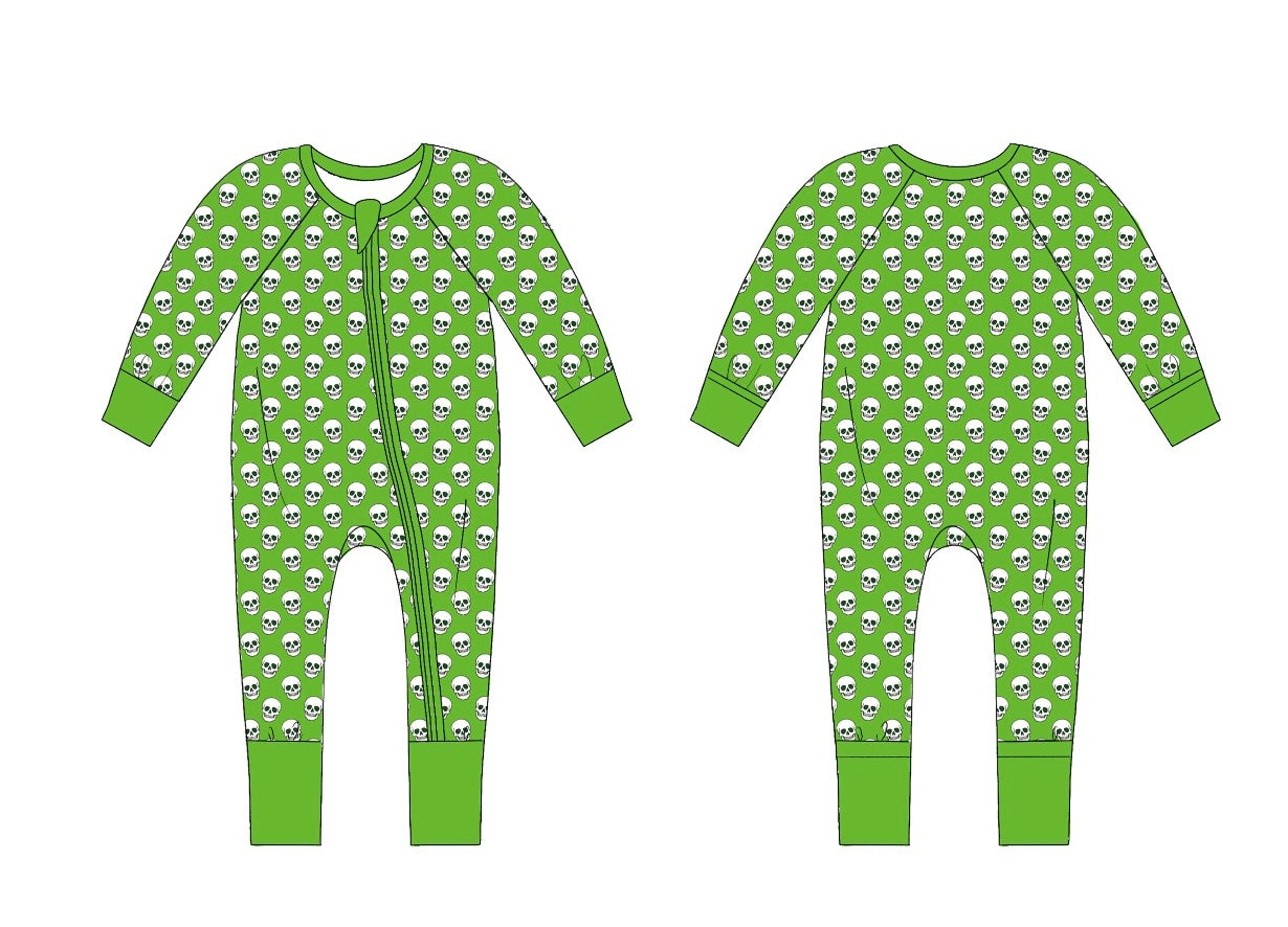 Green ghoul bamboo zippy - WILL SHIP SEPTEMBER 2026
