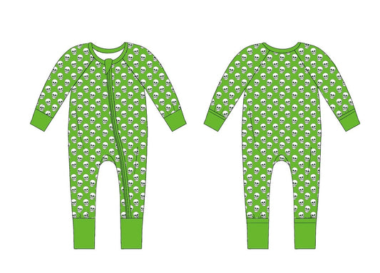 Green ghoul bamboo zippy - WILL SHIP SEPTEMBER 2026