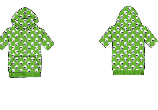 Green ghoul - bamboo kids youth hoodie - WILL SHIP SEPTEMBER 2026