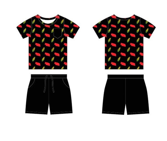 Bamboo two-piece daywear set - Corn Crazy - WILL SHIP MAY 2026