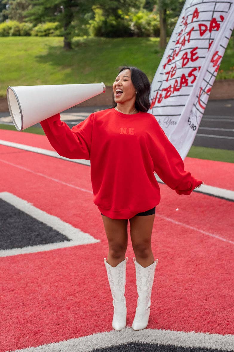 NE Crewneck Sweatshirt - Red