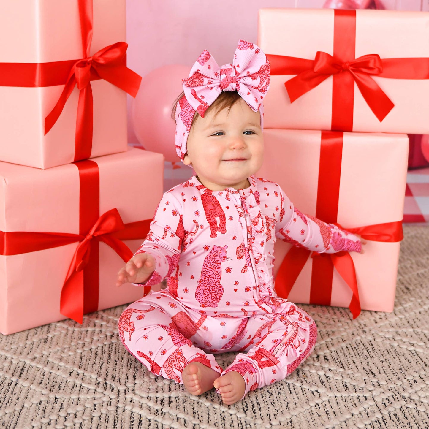 Cambrie RUFFLE ZIP Valentines Day Bamboo 1PC Two Way Zipper