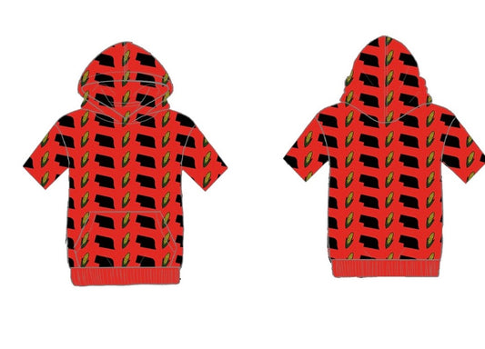 Red corn crazy - bamboo hoodie - WILL SHIP SEPTEMBER 2026