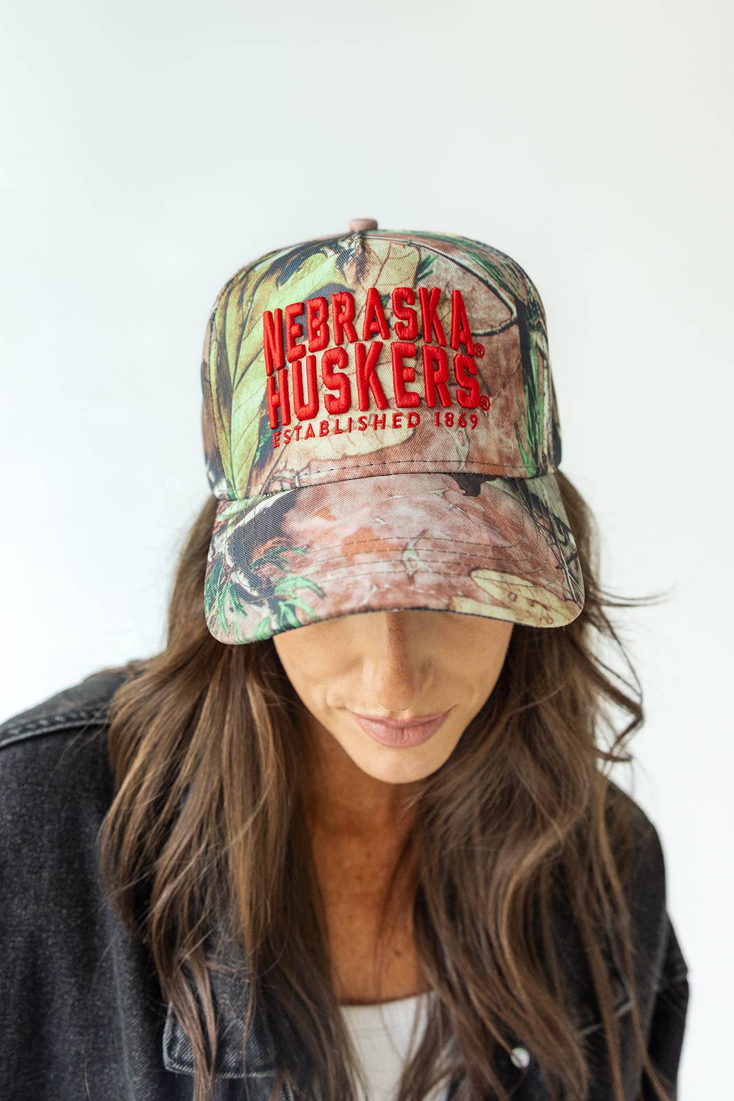 Nebraska Brando Camo Canvas Trucker Hat * WILL SHIP BY JULY 31ST*