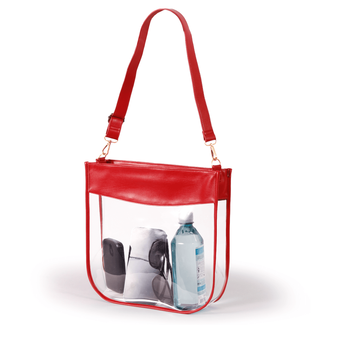 Large Clear Purse with Zipper - Red *THESE WILL BE AVAILABLE FIRST WEEK OF OCTOBER*