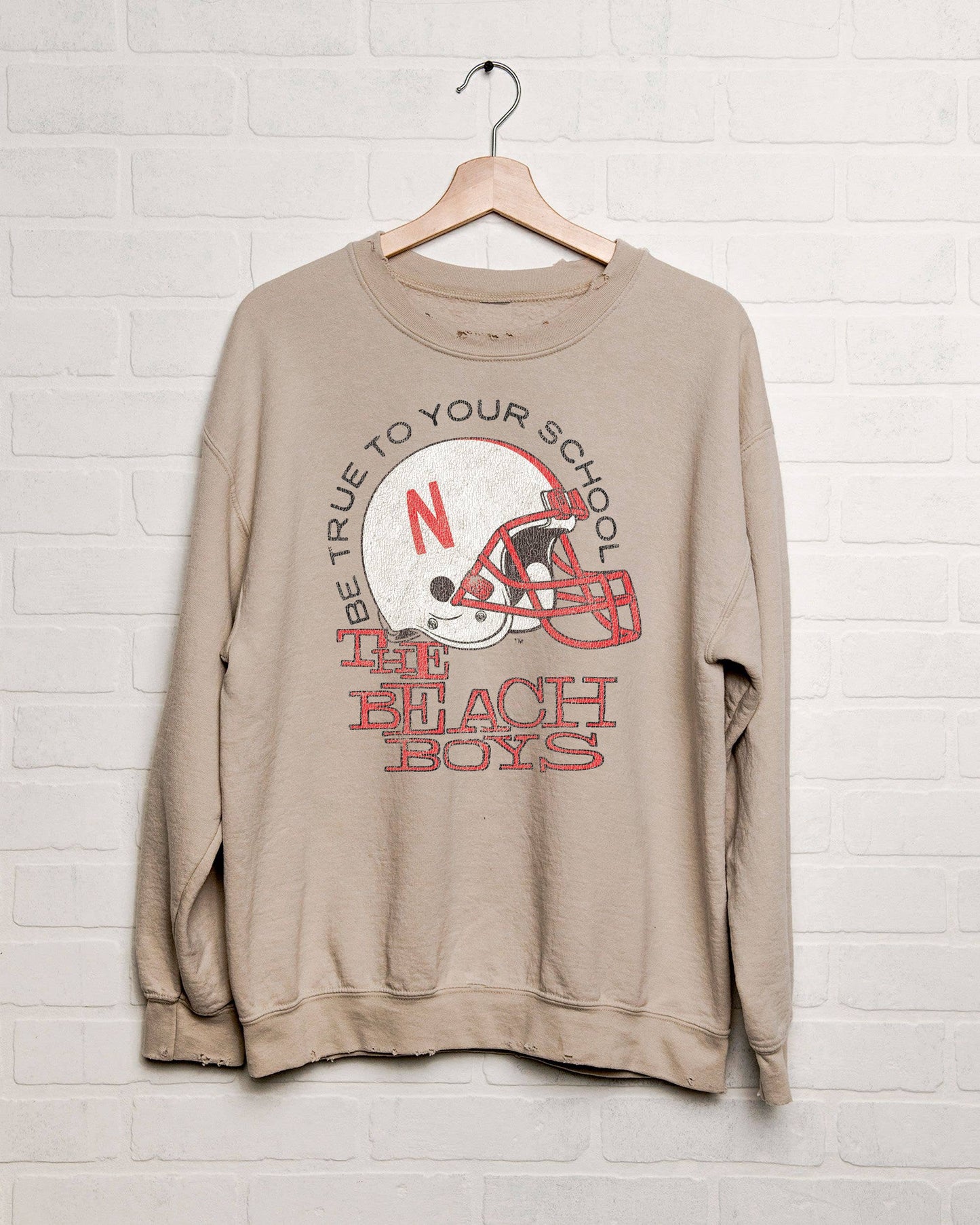 Beach Boys Huskers True to School Sand Thrifted Sweatshirt
