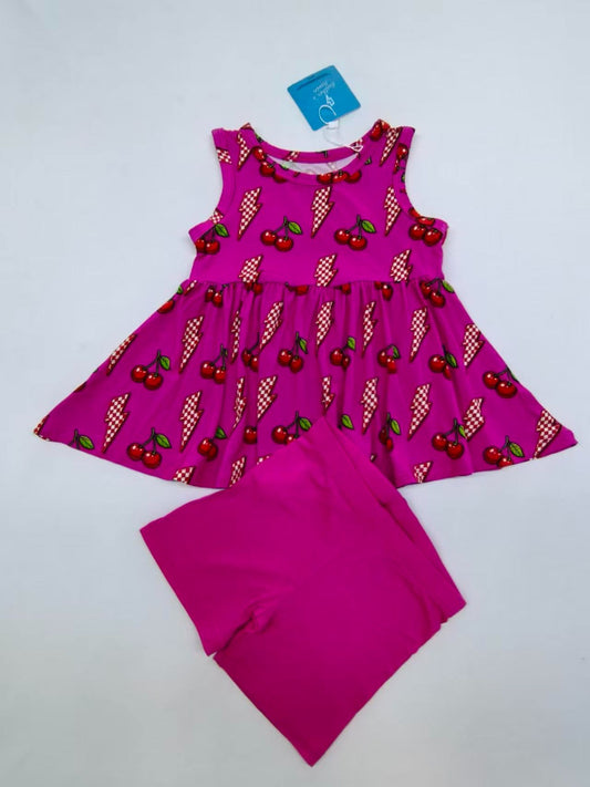 Bamboo peplum tank and short set day wear
