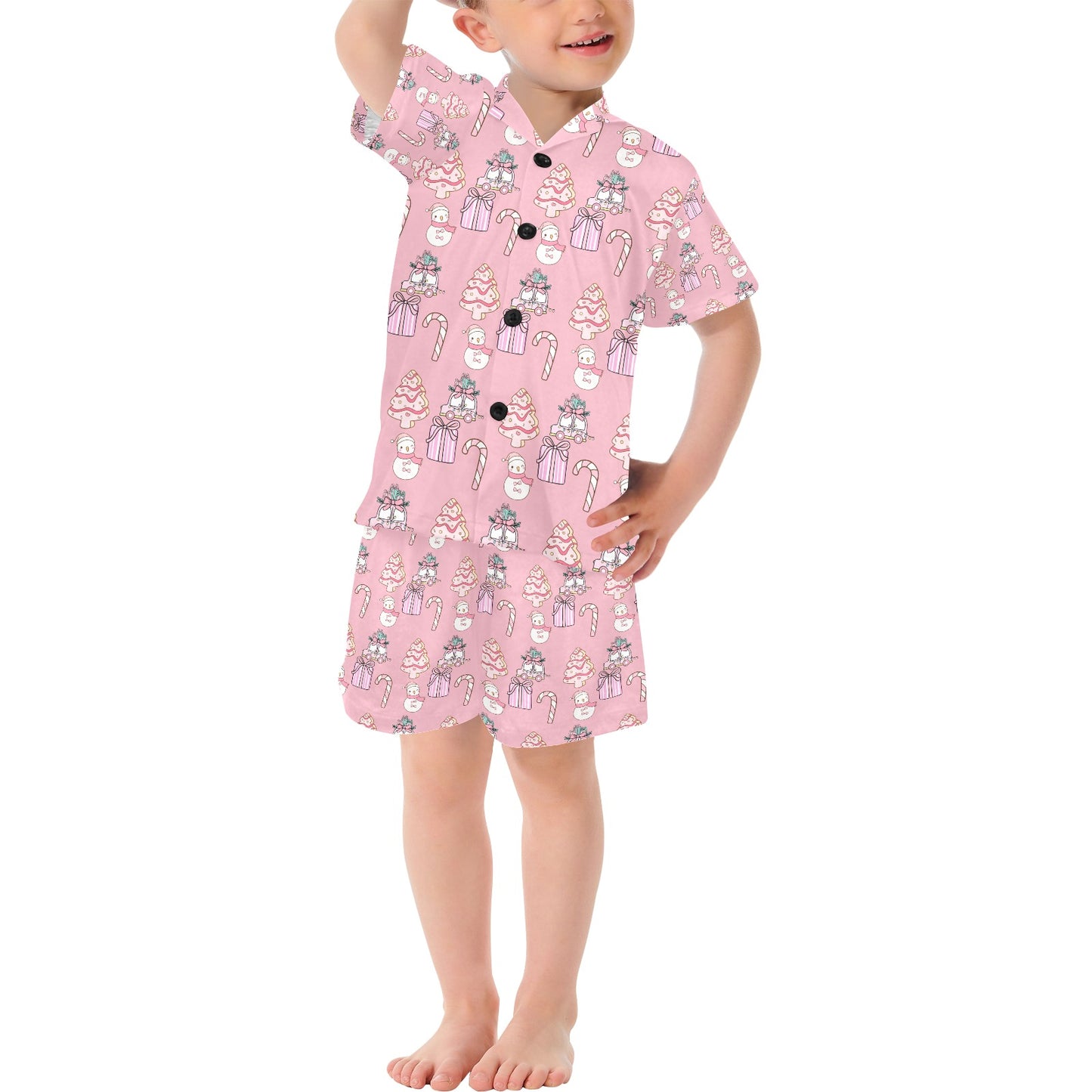 Little Boys' V-Neck Short Pajama Set (Sets 11)