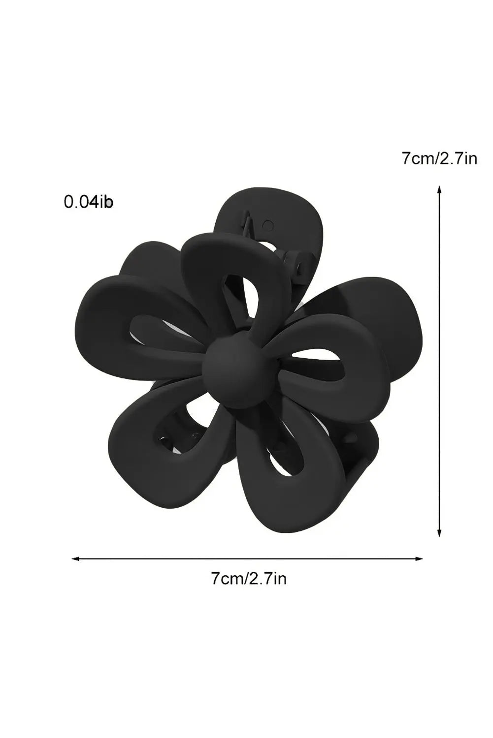 Black Sweet Hollowed Flower Shape Claw Clip Dear-Lover Dropshipping