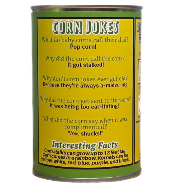 Canned Corn | Stuffed Animal Plush w/Funny Jokes *AVAILABLE APRIL 27TH*