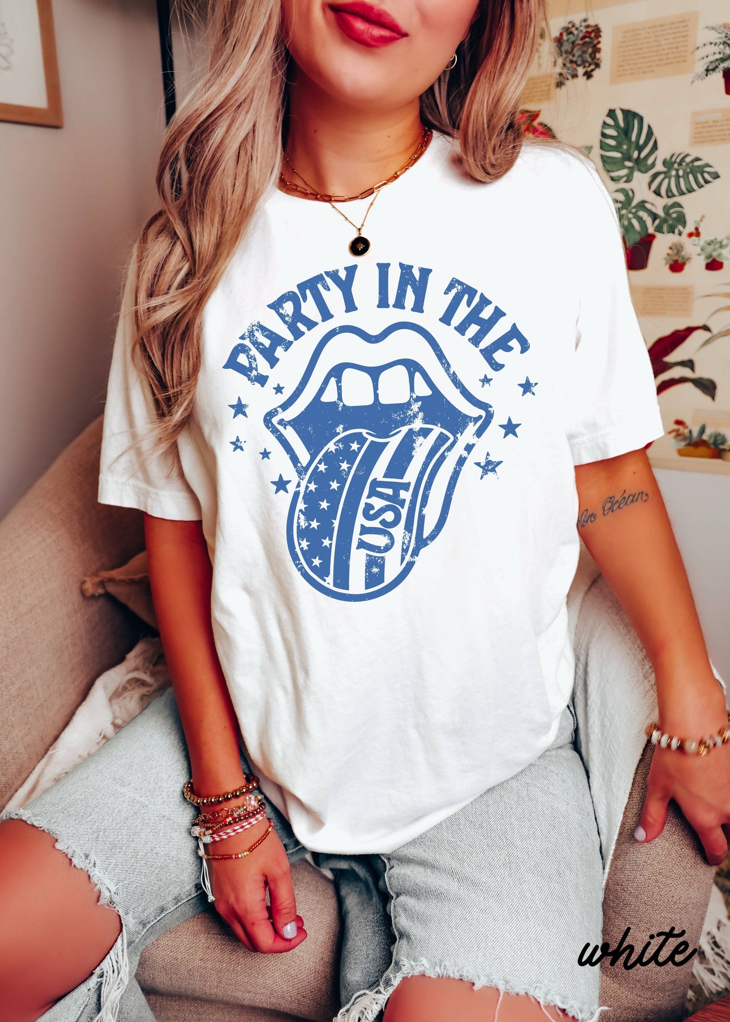 Party in the USA Tee Ivory