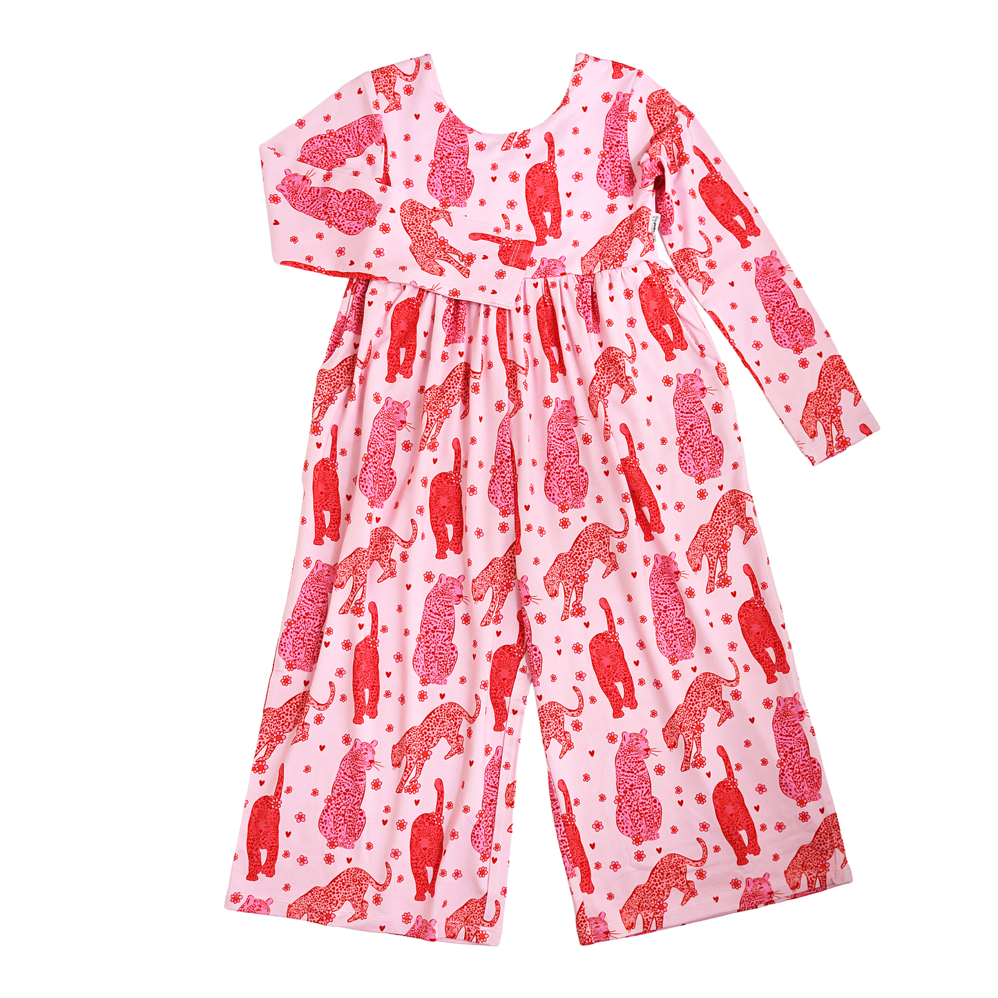 Cambrie WIDE LEG ROMPER Valentines Day Bamboo Kids Clothing