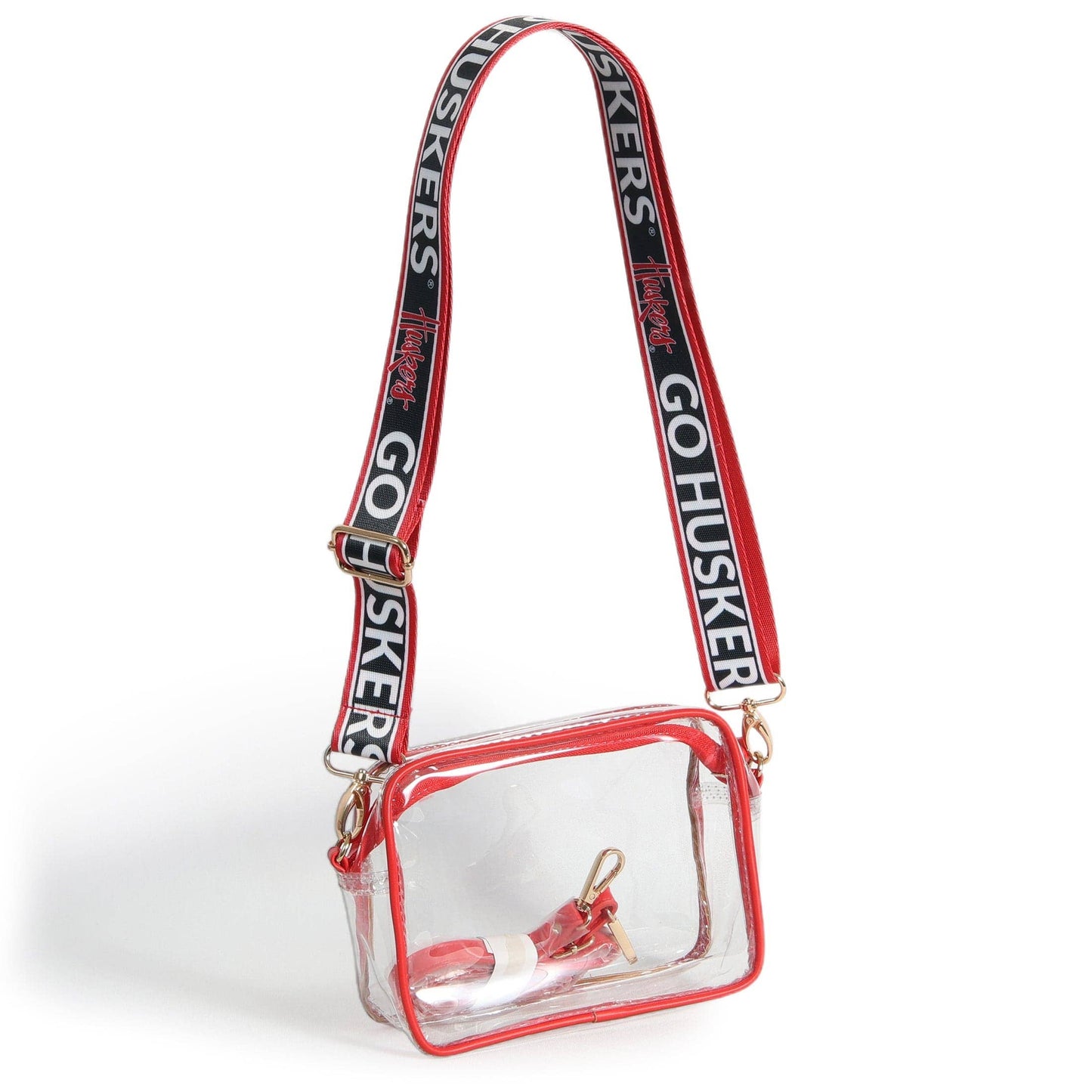 Bridget Clear Purse with Patterned Shoulder  - Nebraska