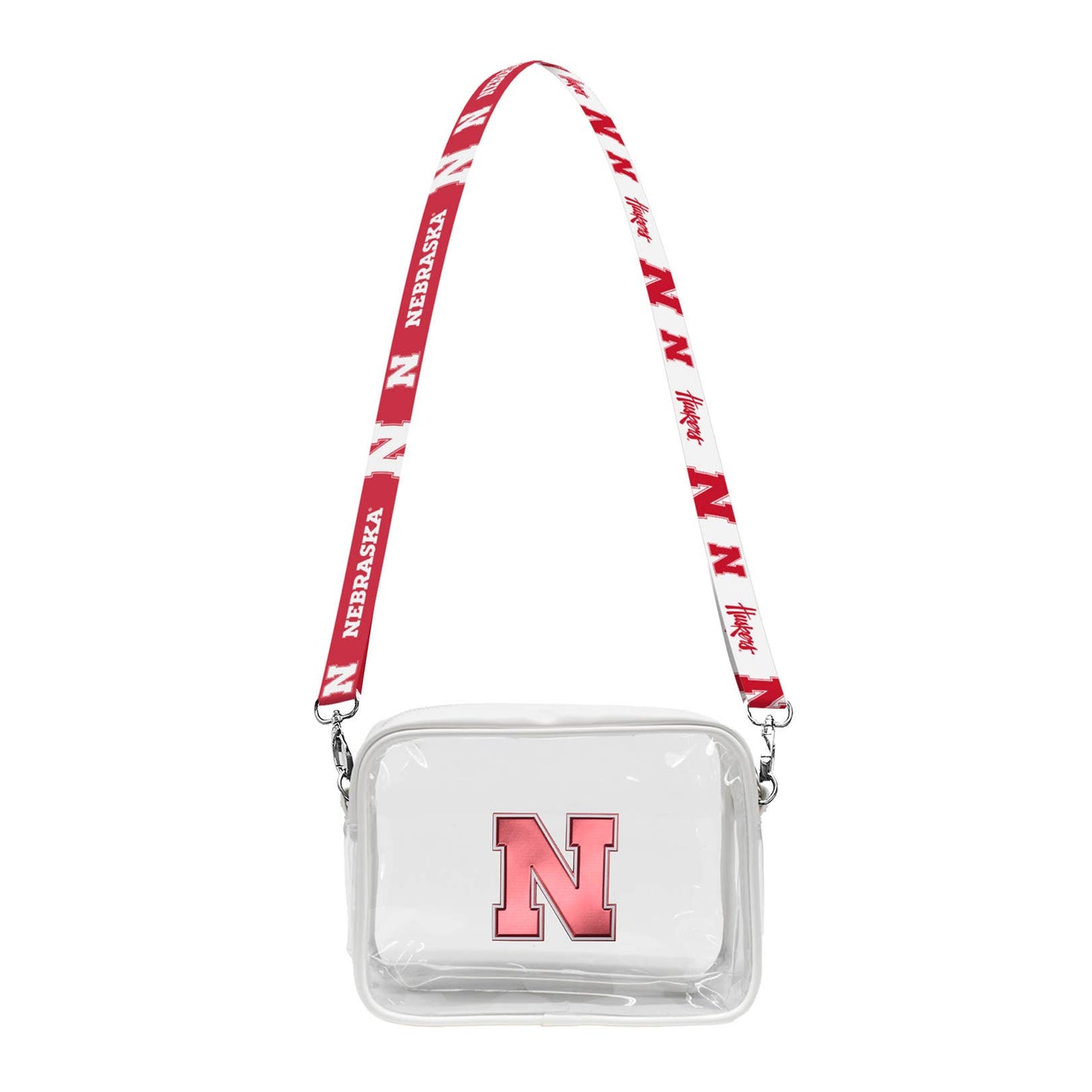 NCAA Nebraska Cornhuskers Clear Fanny Fan Purse *SHIPS AROUND APRIL 10TH*
