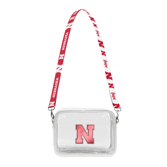 NCAA Nebraska Cornhuskers Clear Fanny Fan Purse *SHIPS AROUND APRIL 10TH*