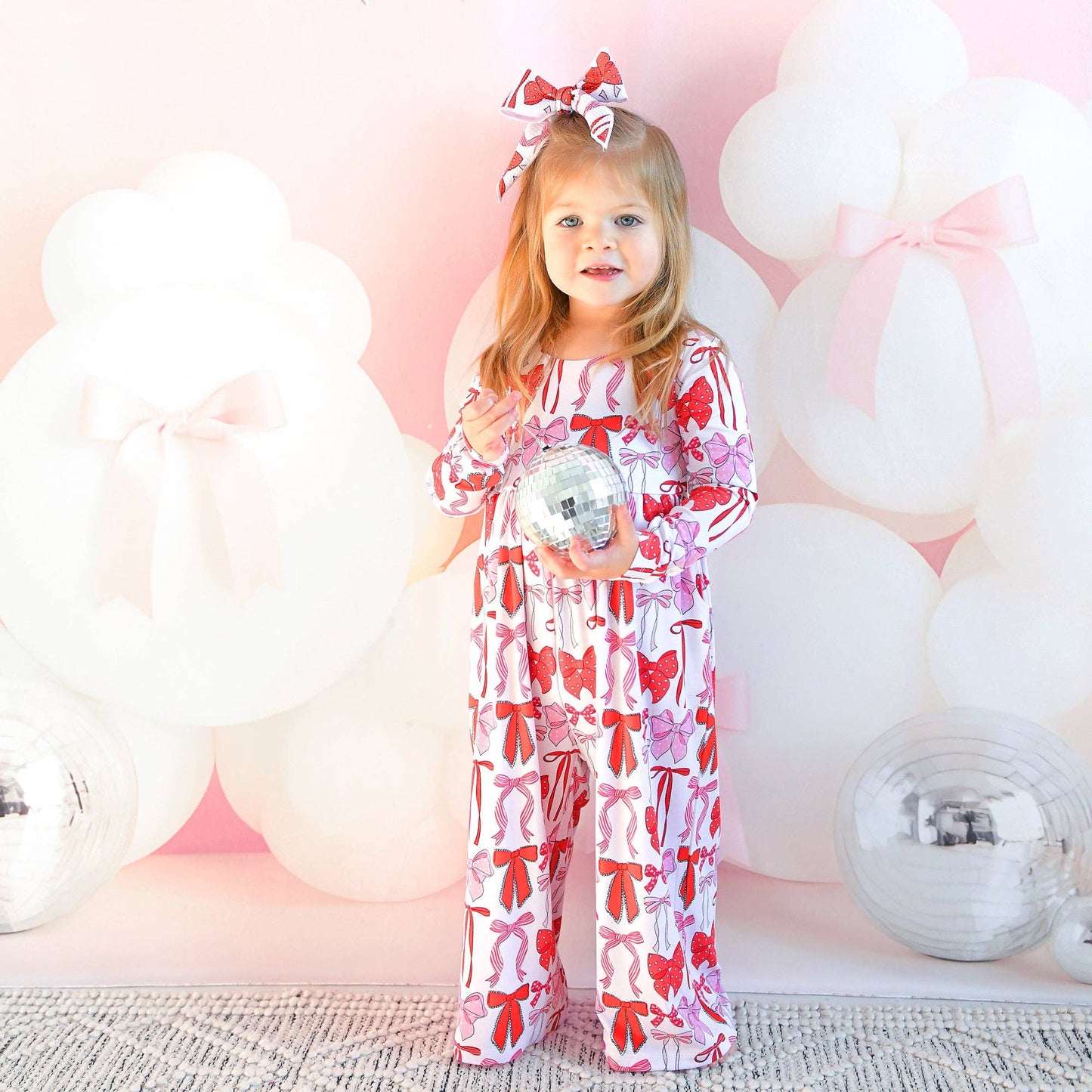 Rosalie WIDE LEG ROMPER Valentines Day Bamboo Kids Clothing