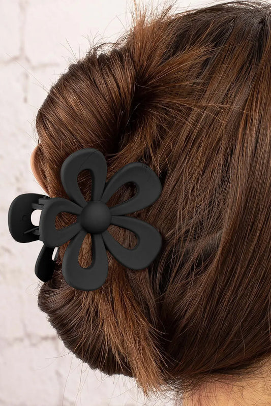 Black Sweet Hollowed Flower Shape Claw Clip Dear-Lover Dropshipping