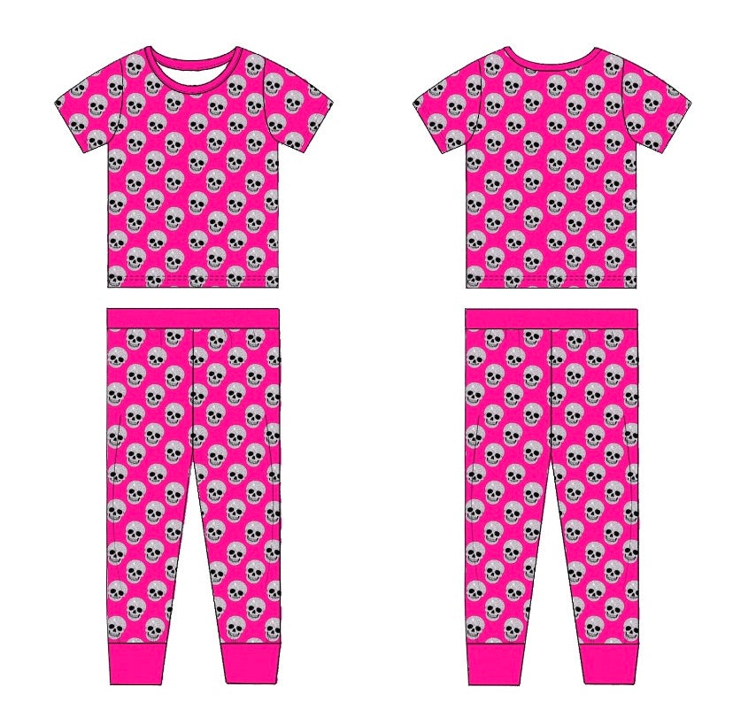 Pink ghoul - bamboo pjs - WILL SHIP SEPTEMBER 2026