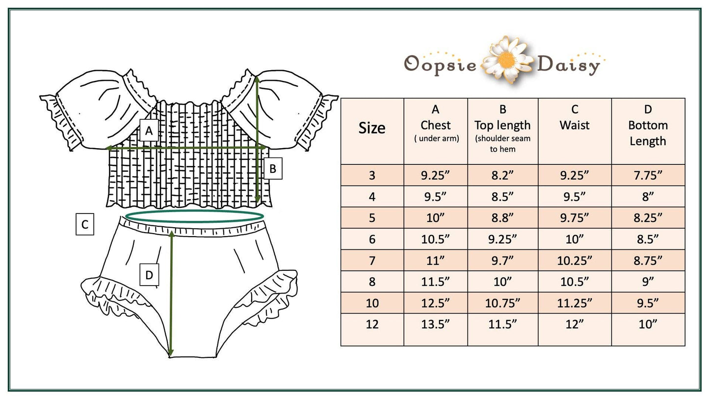 Kids Emma Groovy Bright Retro Flower Ruched 2 Piece Swimsuit