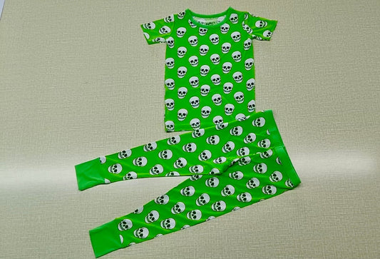 Green ghoul - bamboo pjs - WILL SHIP SEPTEMBER 2026