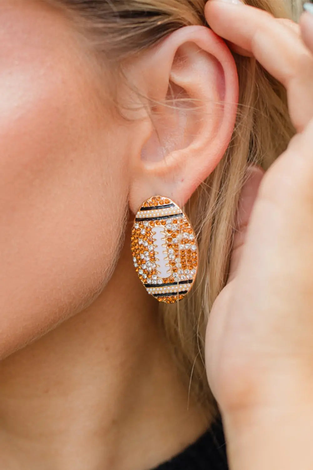 Football Game Day Stud Earrings-0
