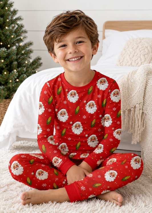 Husker Santa bamboo pjs - PREORDER WILL SHIP IN NOVEMBER