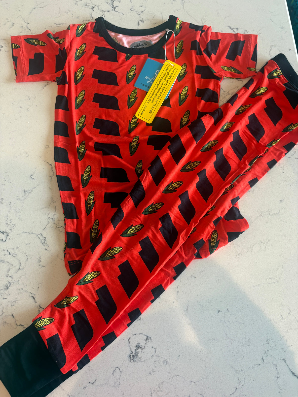 Red corn crazy - bamboo pjs - WILL SHIP SEPTEMBER 2026