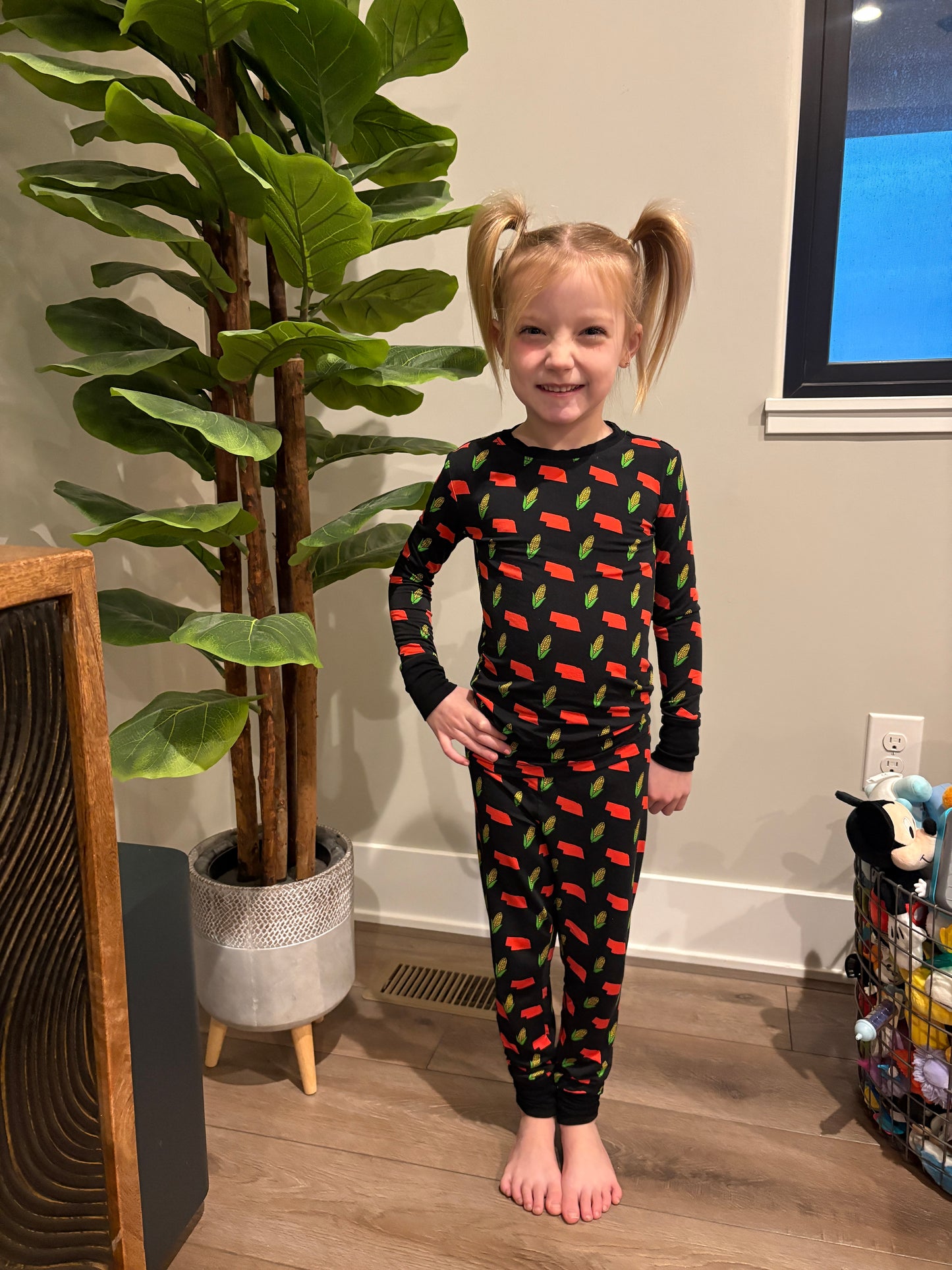 Bamboo two-piece pajama set - Corn Crazy