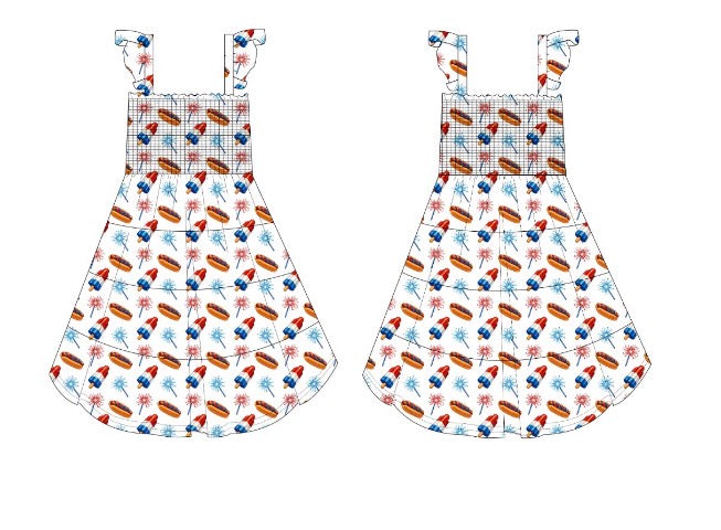 Bamboo girls Freedom & Food Beach Day Dress - WILL SHIP MAY/JUNE 2026