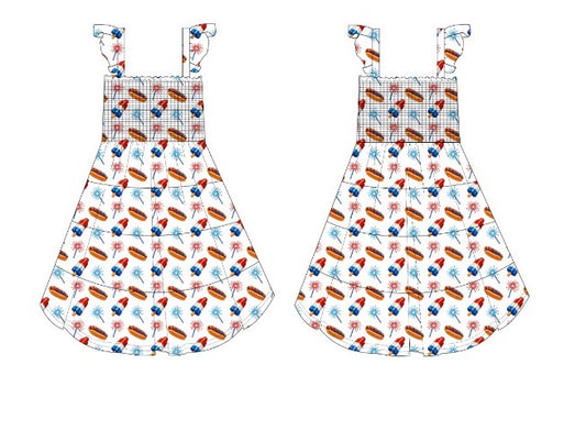 Bamboo girls Freedom & Food Beach Day Dress - WILL SHIP MAY/JUNE 2026