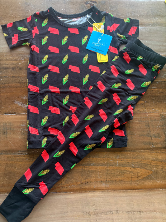Bamboo two-piece pajama set - Corn Crazy
