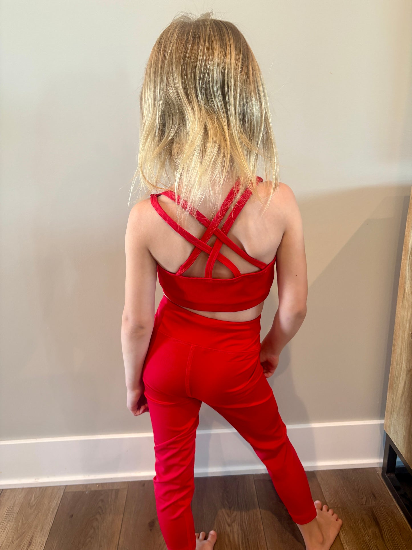 Girls sports bra and yoga pants